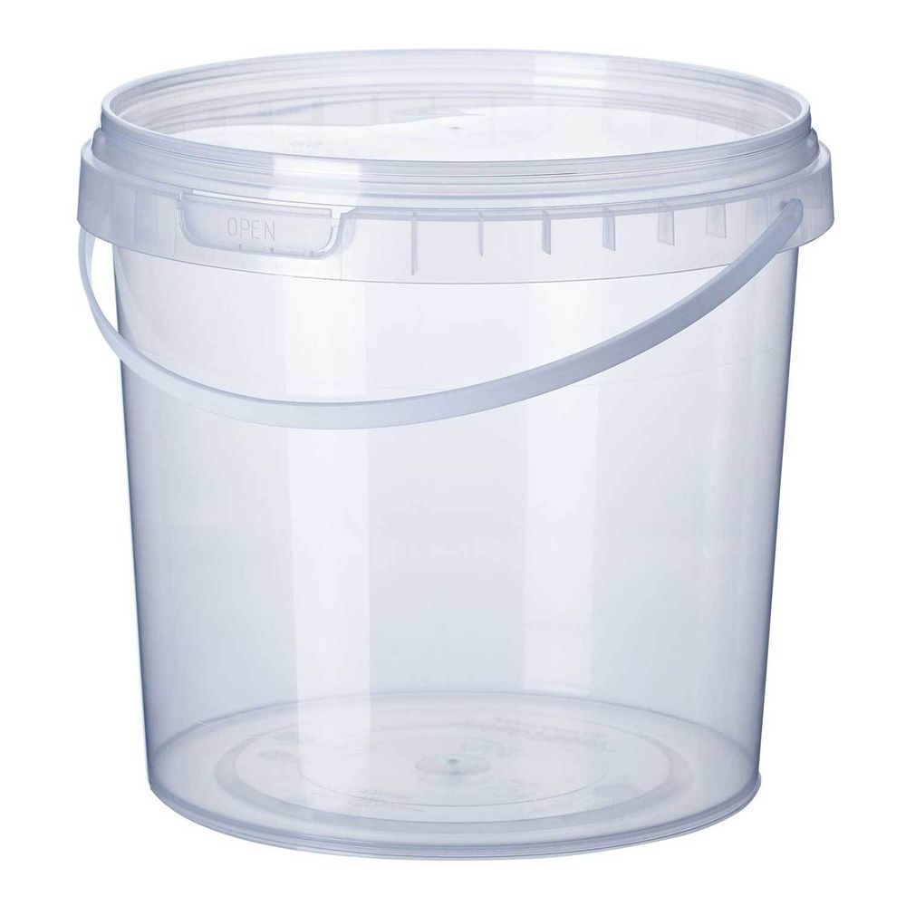 Ведро 11 л прозрачное с крышкой  d-290 (25шт в кор)
