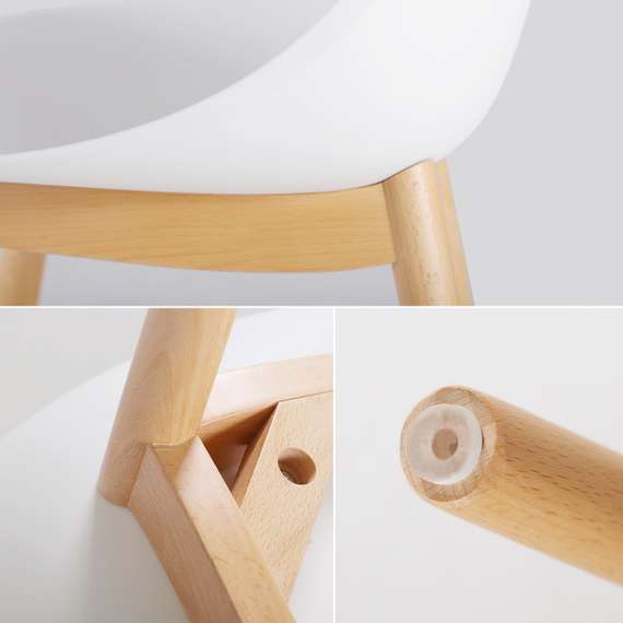 Стул Vid белый, с деревянными ножками