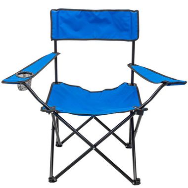 Кресло складное для кемпинга(подлокотники,подстаканник,сиденье 40х40см,каркас-стальная труба,сумка для хранения, макс.нагрузка 120кг.) KINGTUL KT-DW-2009H
