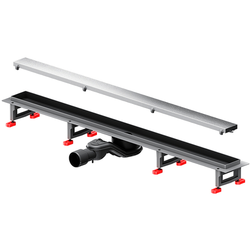 Душевой лоток AM.PM MasterFlow 90 W01SC-U11-090-04SB с решеткой Хром матовый / под плитку Tile