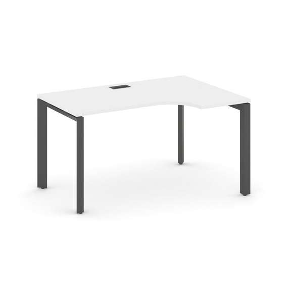 Style Project Стол рабочий эргономичный SN-59P.SPA-022(R) Белый/Металл Антрацит/Черный Заглушка 1580