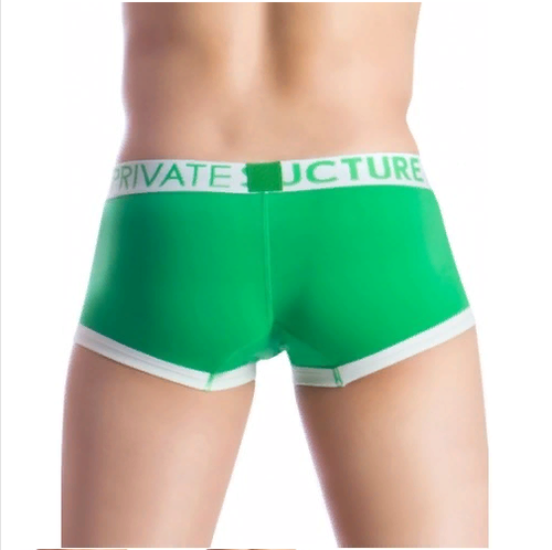 Мужские трусы боксеры зеленые с контуром Private Structure NOS Spectrum Green Contour Boxer PST0042