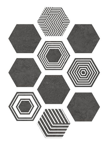 Керамогранит PIER17 Hexa Zinc (10 вариаций рис.)