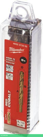 Сверло по металлу Milwaukee HSS-Co 10.5мм 5шт (4932373355)