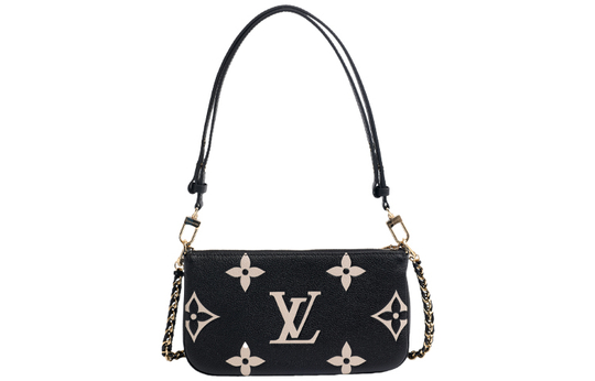 LOUIS VUITTON Multi Pochette Monogram Empreinte Bi color Black