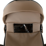 Детская коляска Roan Sol Vintage Leather 2.0 3 в 1 с автокреслом Tutis Elo Lux EduSky Black SL/11/L Camel/Black/руч.Тем.коричневый