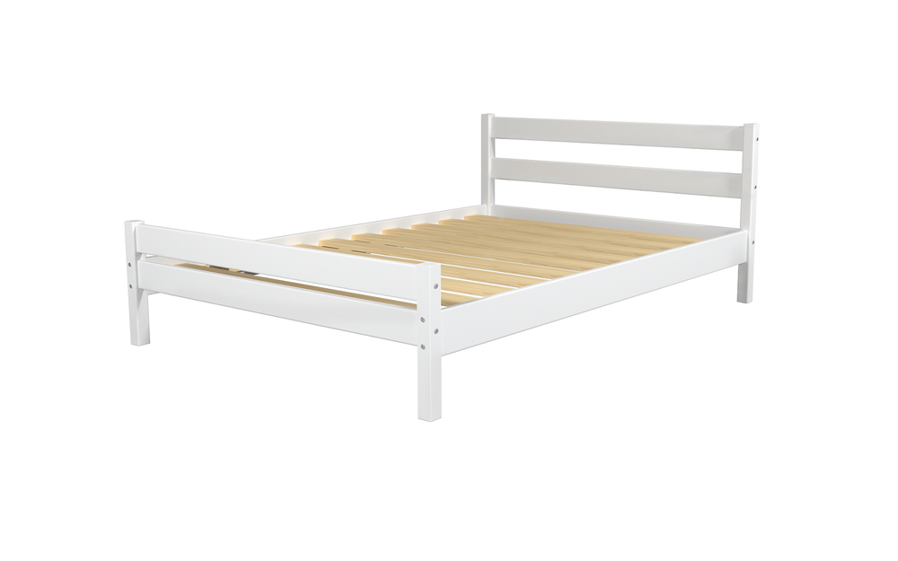 Кровать-13 одинарная из массива белый 900*2000