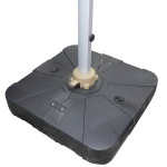 Зонт садовый складной с подставкой и подсветкой, круглый 300 см, бежевый