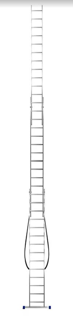 Лестница алюмин.  3секц* 14ступеней (3,97м-6,68м-9,50м) / МОНТАЖНИК