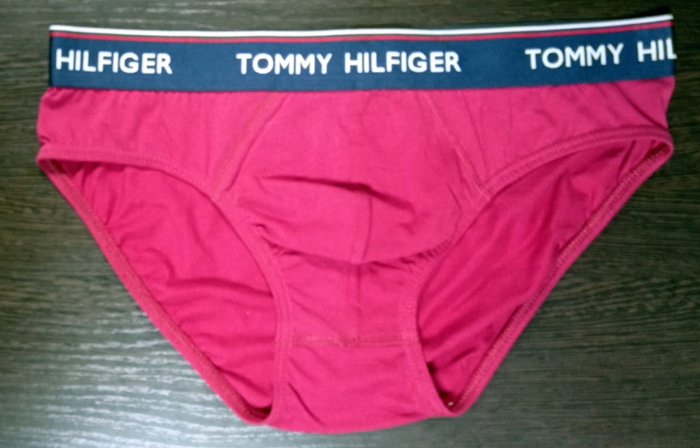Трусы мужские "Tommy Hilfiger" 1 шт., хлопок, размер L, цвета чёрный, красный
