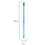 Карандаш чернографитный BRAUBERG "PASTEL", 1 шт., HB, трехгранный, с ластиком, 181995