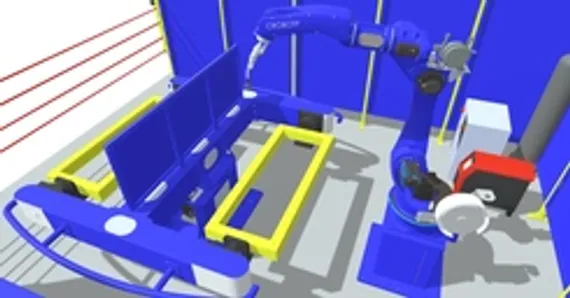 Двухосевой U-образный поворотный стол WB2U для сварочных роботов