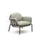 Уличное кресло Joncols с бежевой обивкой и серым алюминием