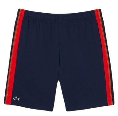 Мужские теннисные шорты Lacoste Recycled Polyester Tennis Shorts - navy blue/rouge