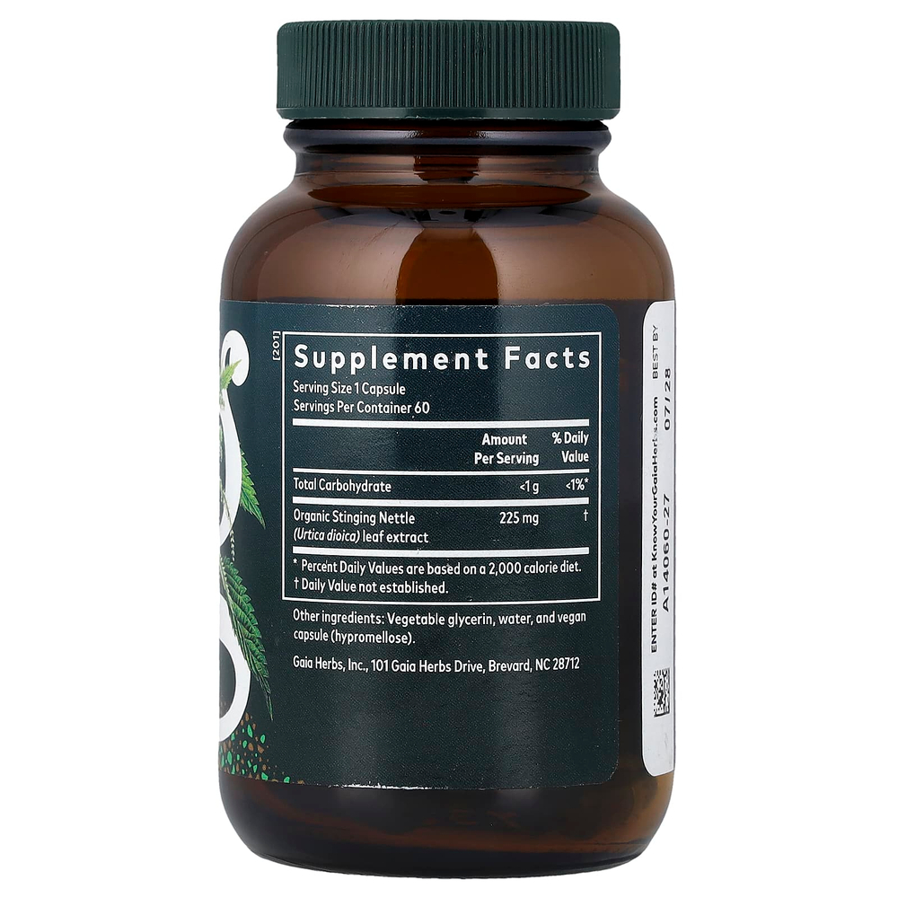 Gaia Herbs, листья крапивы, 60 Liquid Phyto-Caps® (225 мг в 1 капсуле)