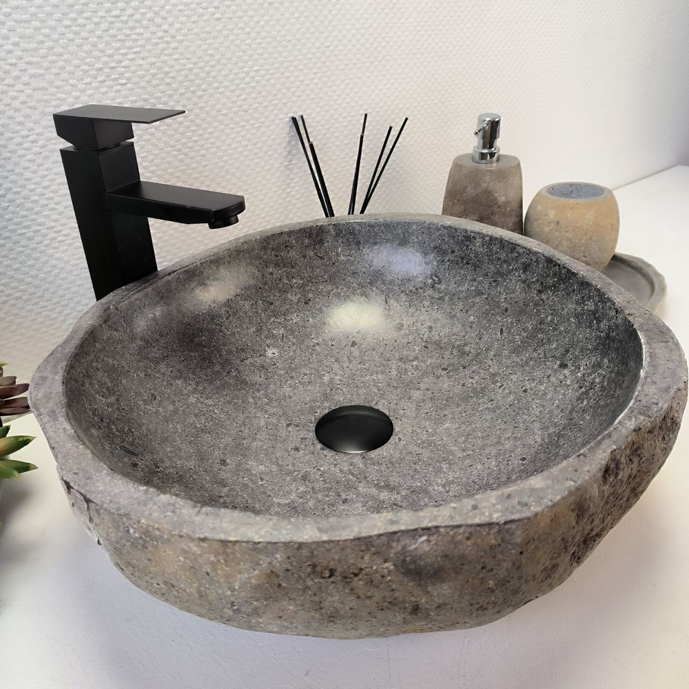 Раковина из речного камня RS-63328 (47*45*15) 0122