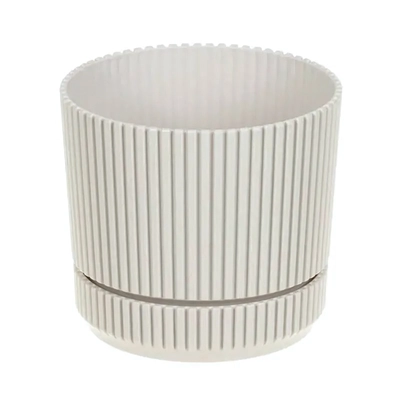 Кашпо СТРИП D110мм 0,6л с подставкой Кремовый
