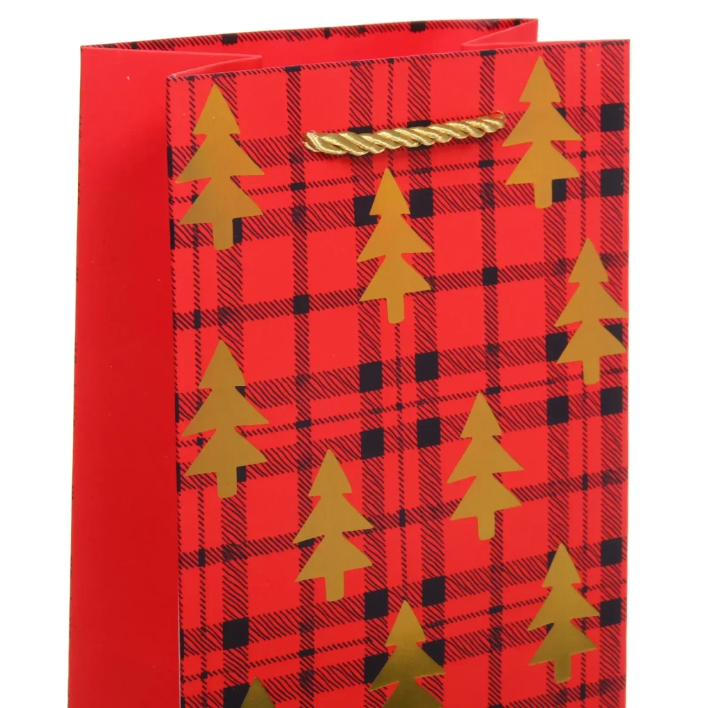 Пакет под бутылку «Новогодний дизайн» 36*12,5*8,5 см