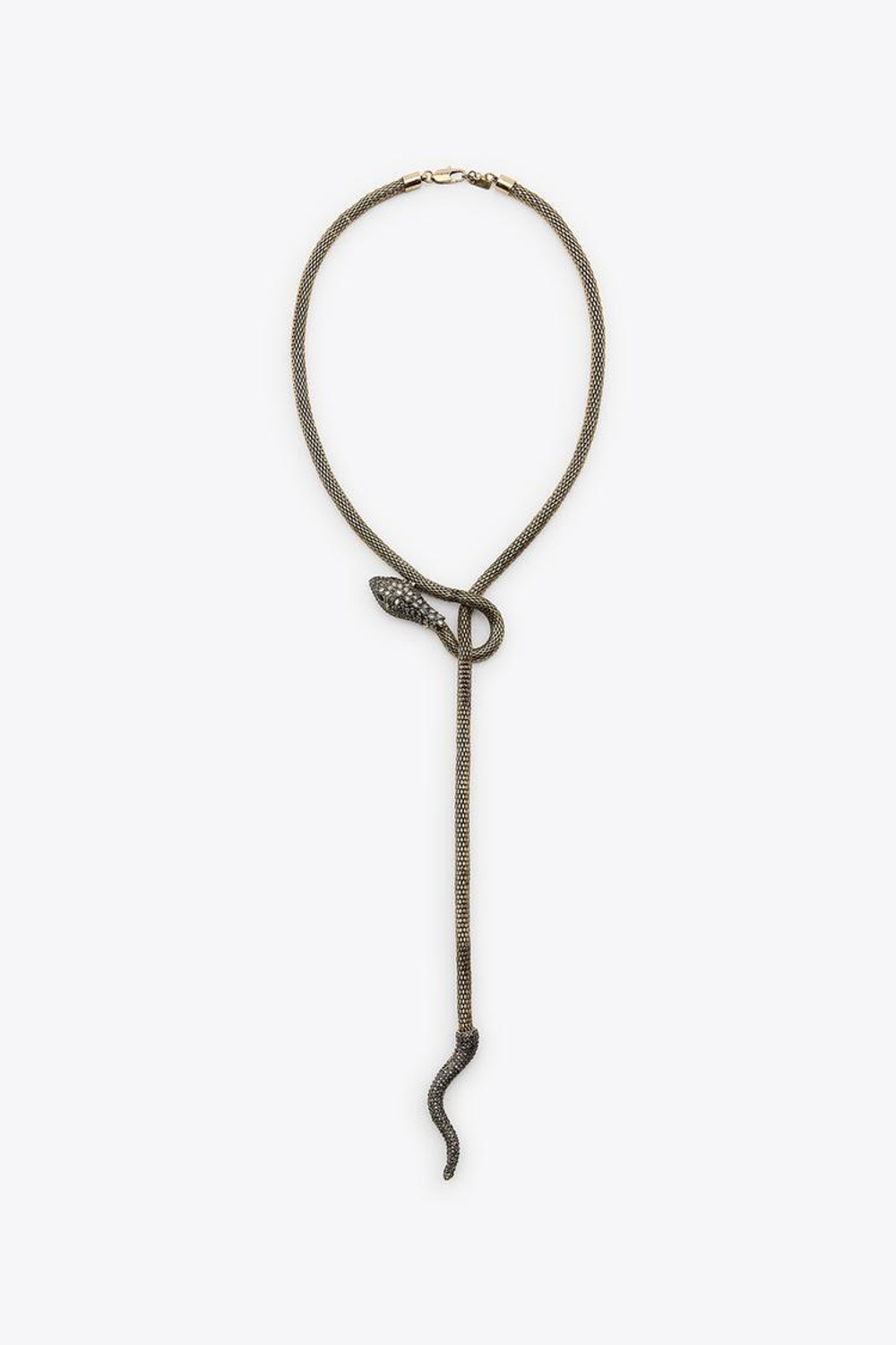 ZARA ОЖЕРЕЛЬЕ «ЗМЕЯ», ЗОЛОТИСТЫЙ