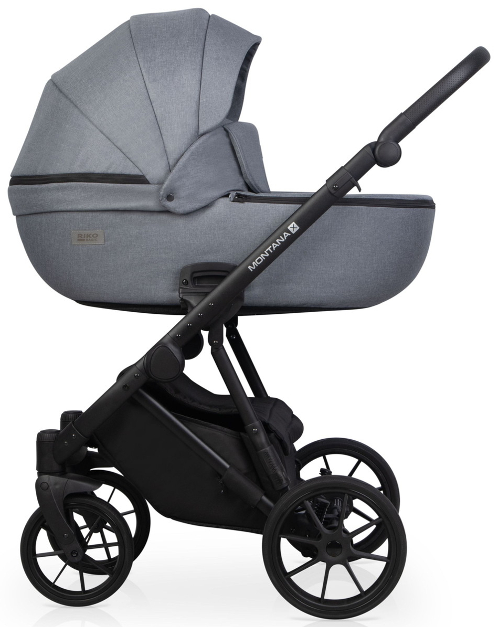 Детская коляска Riko Basic Montana X 2 в 1 52 Grey (серый)