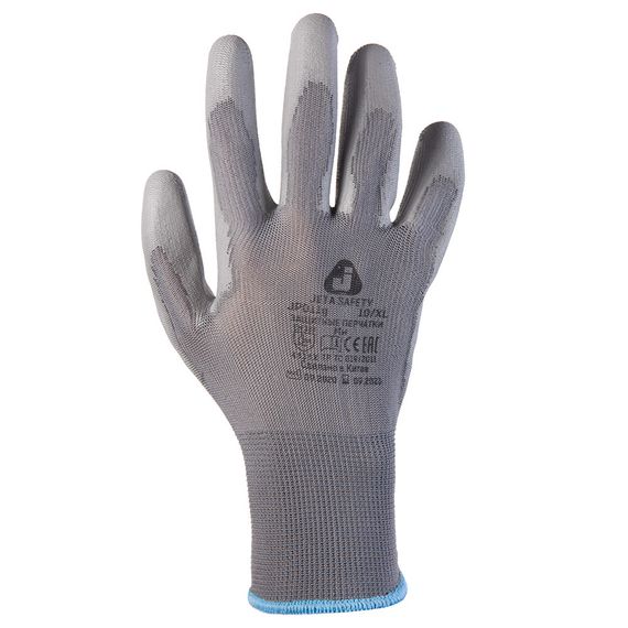 Перчатки Jeta Safety JP011g / Размер M из полиэфира с полиуретановым покрытием