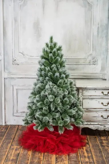 Искусственная сосна Скарлетт с инеем 120 см., Леска, ЕлкиТорг (96120)