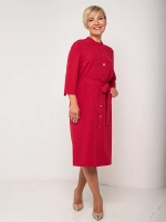 Платье-рубашка на кнопках миди с рукавом 3/4