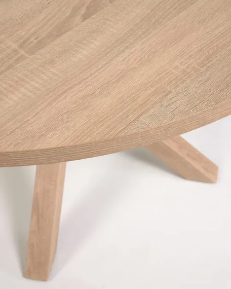 Стол Argo Ø120 см, столешница светлый меламин, светлые ножки