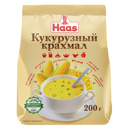 Крахмал кукурузный, 200 гр, HAAS