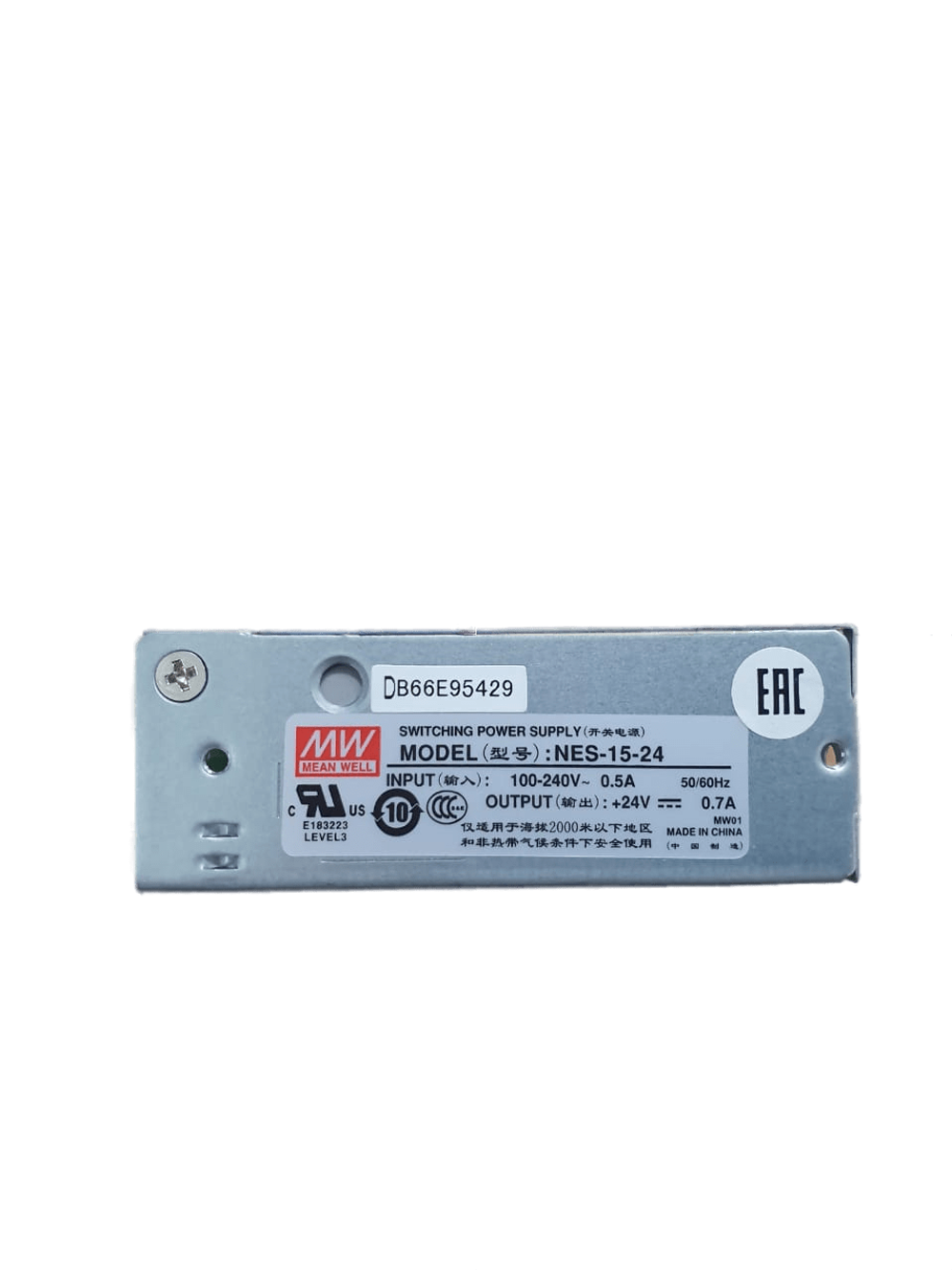 Блок питания NES-15-24, 24В,0.6А,15Вт MEAN WELL