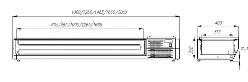 Холодильная витрина Carboma IDO A40 SM 1,0 0430