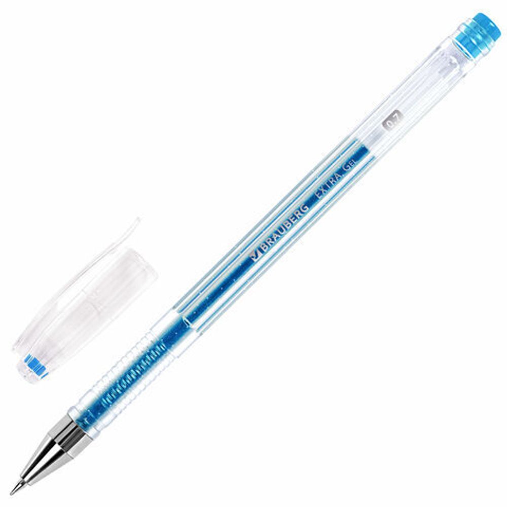 Ручки гелевые БЛЕСТКИ BRAUBERG "EXTRA", НАБОР 6 ЦВЕТОВ, узел 0,7 мм, линия 0,5 мм, 143908