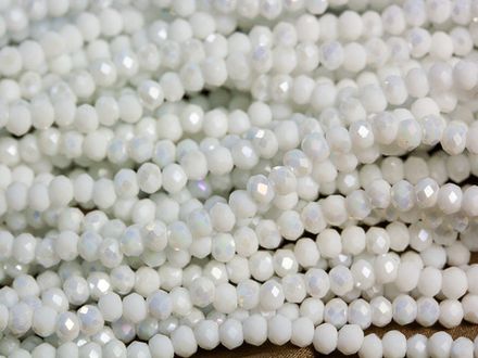 Нить бусин для украшений 3,5х3мм (ювелирное стекло)