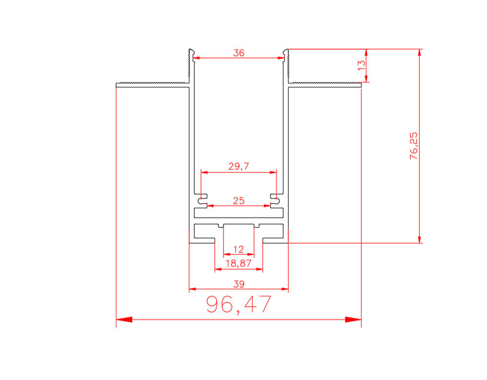 Магнитный шинопровод встраиваемый под гипсокартон