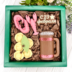 Шоколадный подарок "С 23 февраля: пиво, раки и пельмени"