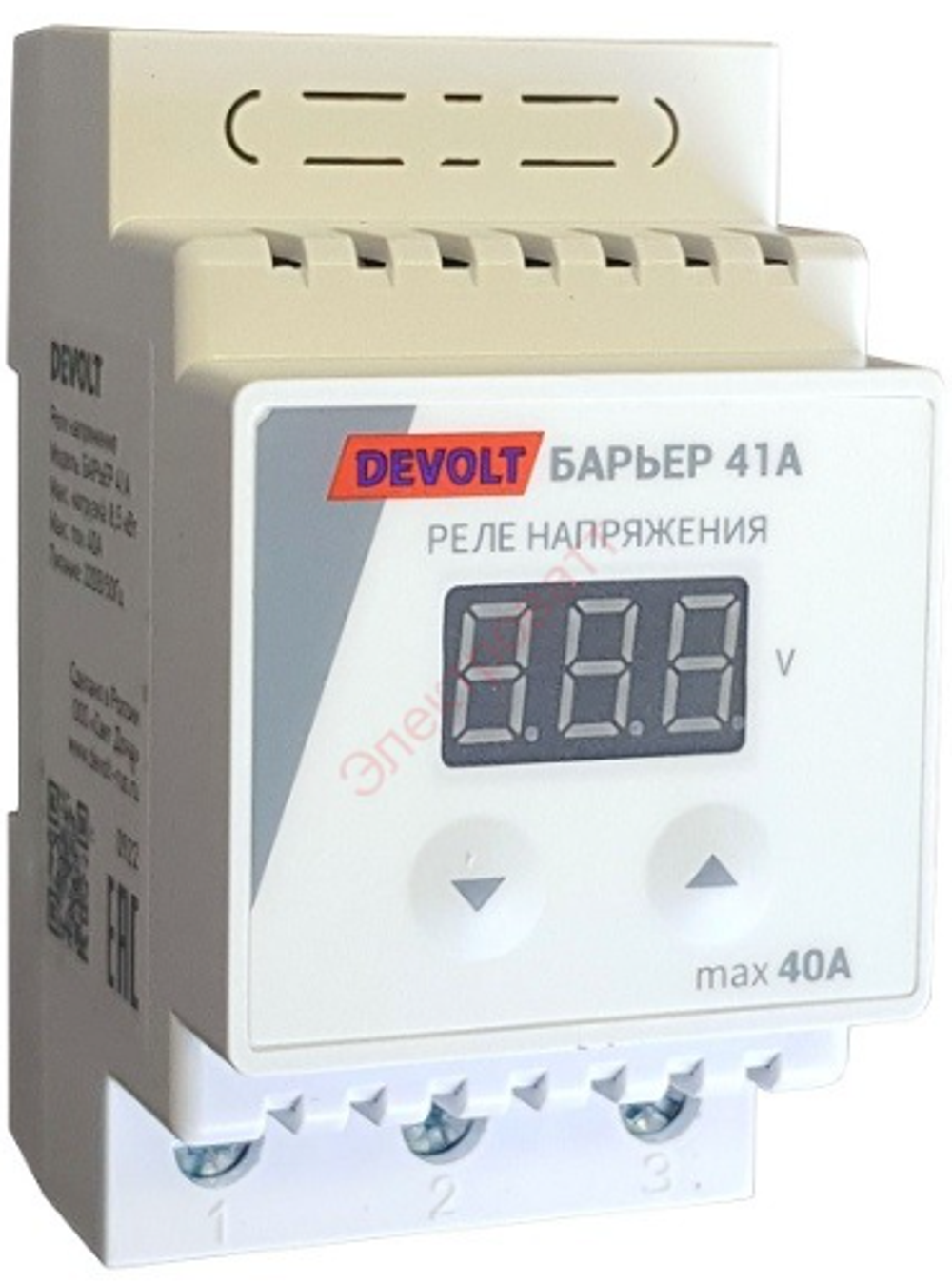 Реле напряжения Барьер-41А 41А 8,5kW однофазное, DEVOLT