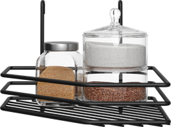 Полка на рейлинг Domaci Феррара D21355 угловая, черный муар