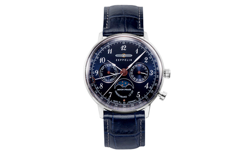 ZEPPELIN Hindenburg Collection Quartz Movement Women"s Watch Blue Dial Stainless Steel Case