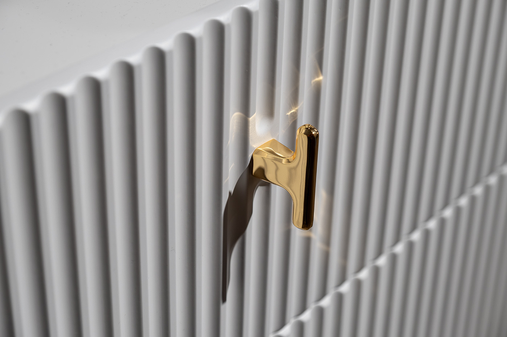 Комод с тремя ящиками 74x40x75см Garda Decor Doria белый с золотом