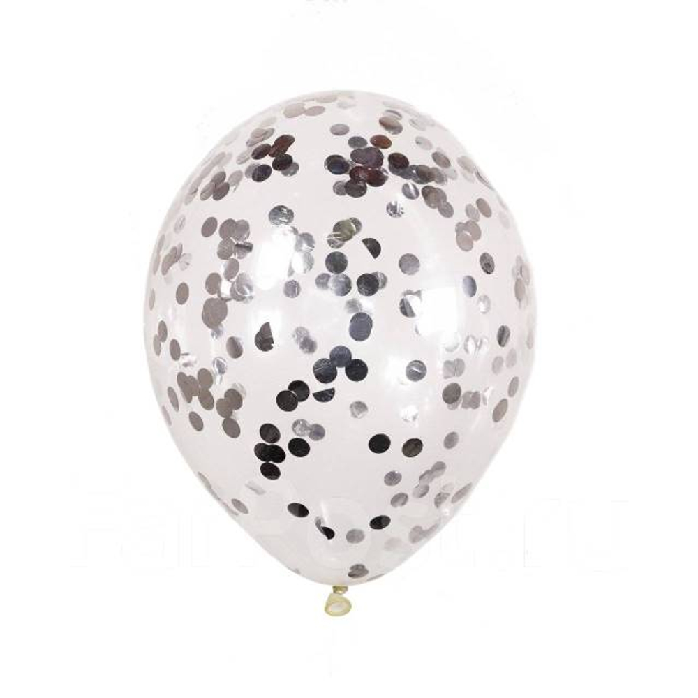 Конфетти круги серебро