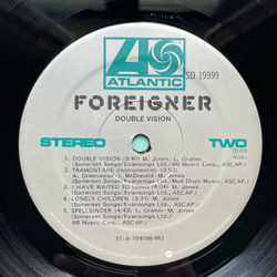 Винтажная виниловая пластинка LP Foreigner Double Vision (США 1978)