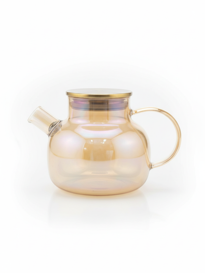 Заварочный чайник 1000 мл. с фильтр-пружинкой, медовое стекло