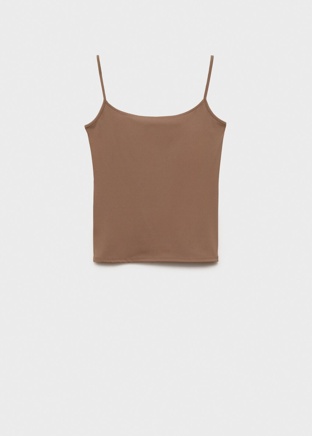 Приталенный топ на узких бретельках