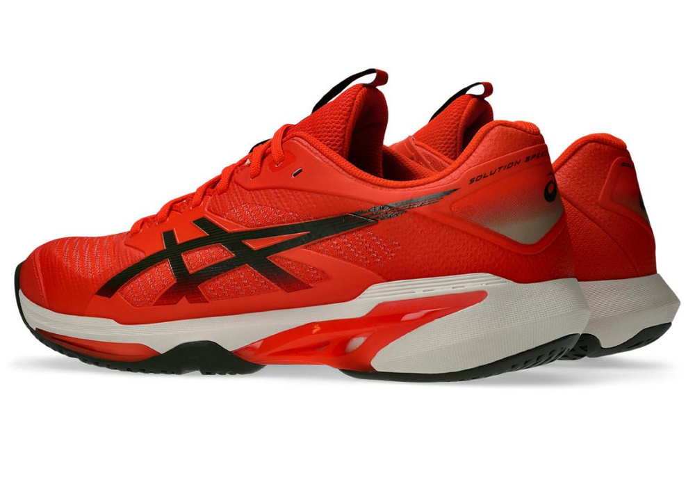 Мужские кроссовки теннисные Asics Solution Speed FF 4 - cherry tomato/vintage khaki