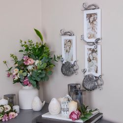 Фоторамка Monstera Deliciosa (Монстера) Айс Античное серебро