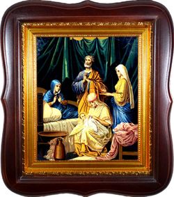 В киоте. Рождество Пресвятой Богородицы. Икона на холсте.