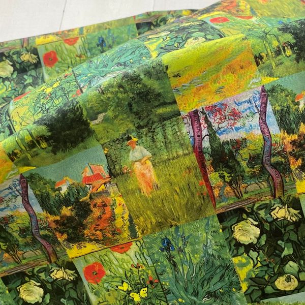 В СТИЛЕ ВАН ГОГА , купон 110/20,5 см (3 ряда, 63 картинки) 100% хлопок Handmade Fabrics 6