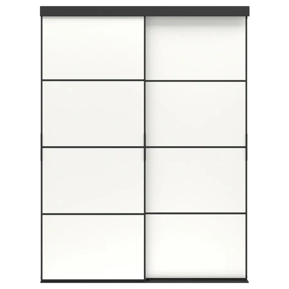 Комбинация раздвижных дверей - SKYTTA/MEHAMN IKEA/ СКЮТТА/МЕХАМН ИКЕА, 205х152 см, белый