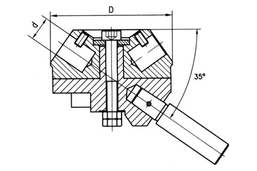 Револьверная головка AURA MK3, 6 поз. D 127 мм 9003127
