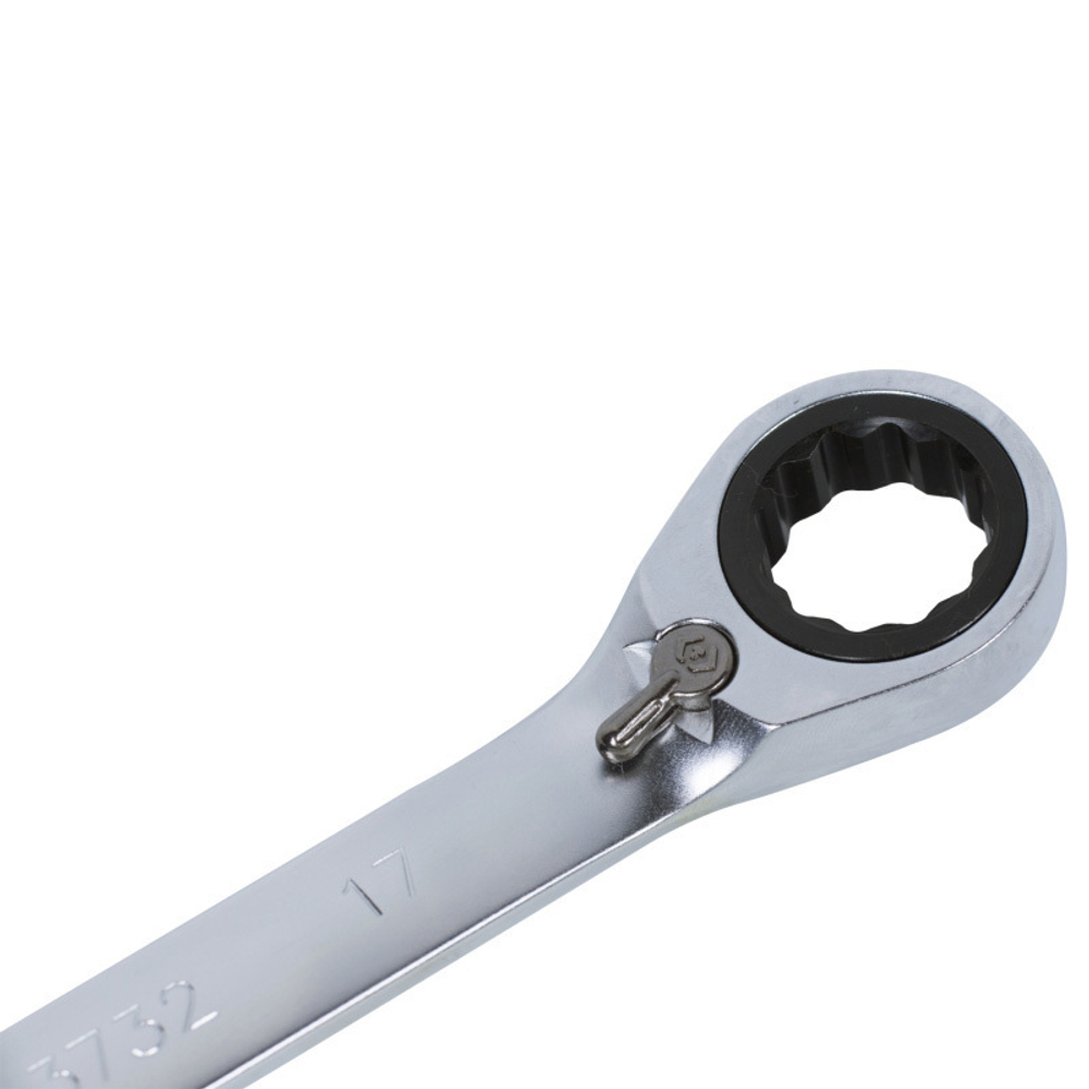 KING TONY (373217M) Ключ трещоточный комбинированный с флажковым переключением 17 мм